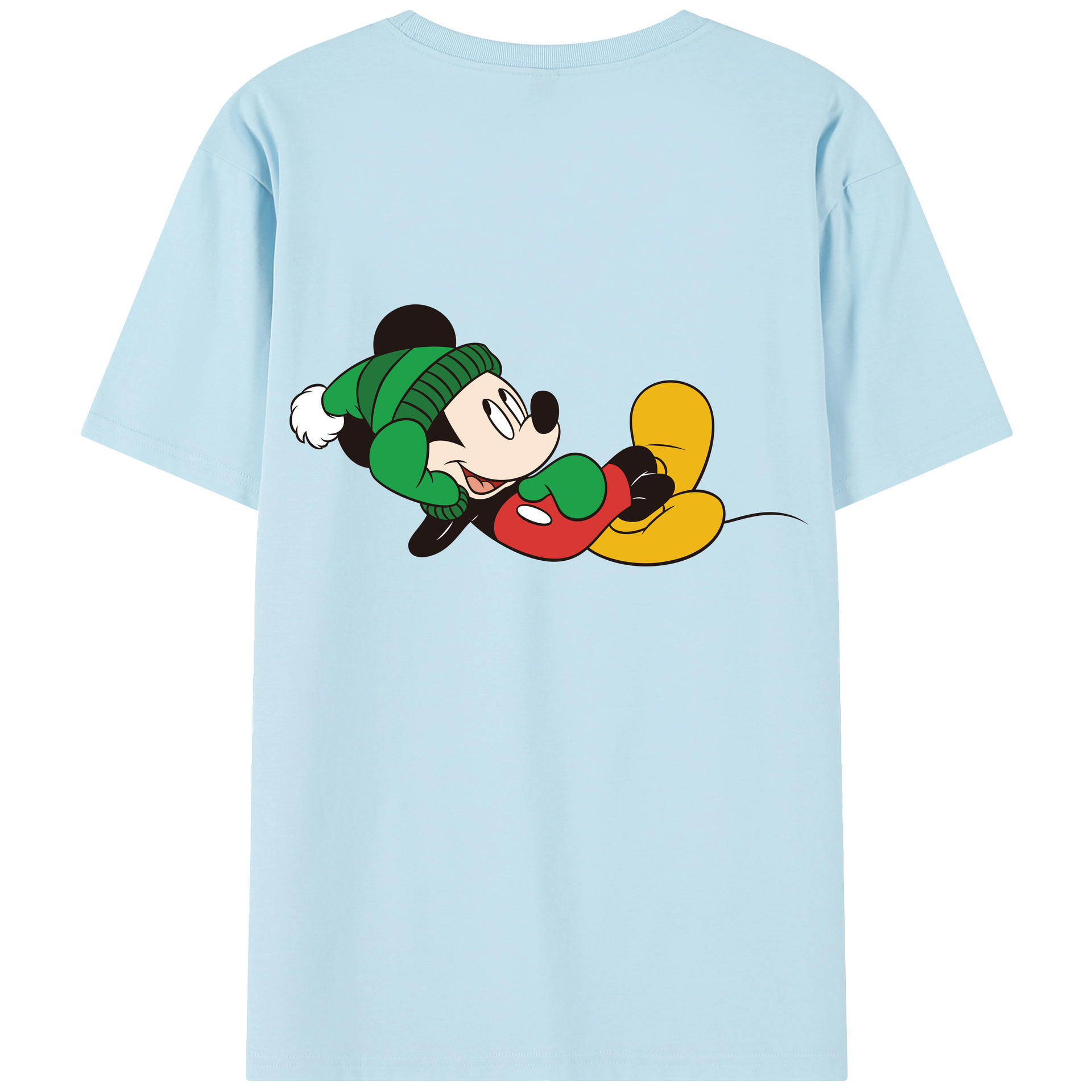 （画像用） ミッキーマウス Mickey Mouse 綿100％半袖Tシャツ（背面プリント）